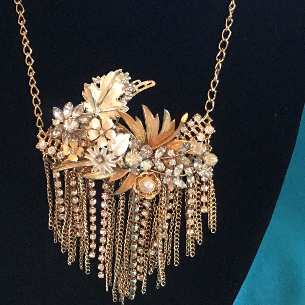 HOBO HIPPIE JEWELRY necklace creams, gold, silver